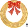 imageVINGLI 48 Inch Prelit Large Christmas Wreath Outdoor Christmas Wreath with 315 LED Lights for Garage Windows Christmas Door Wreath Decorations with Red Bow Timer Remote Control Plugin GoldGold