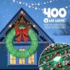 imageVINGLI 48 Inch Prelit Large Christmas Wreath Outdoor Christmas Wreath with 315 LED Lights for Garage Windows Christmas Door Wreath Decorations with Red Bow Timer Remote Control Plugin GoldGreen