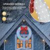 imageVINGLI 48 Inch Prelit Large Christmas Wreath Outdoor Christmas Wreath with 315 LED Lights for Garage Windows Christmas Door Wreath Decorations with Red Bow Timer Remote Control Plugin GoldWhite