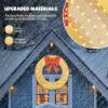 imageVINGLI 48 Inch Prelit Large Christmas Wreath Outdoor Christmas Wreath with 315 LED Lights for Garage Windows Christmas Door Wreath Decorations with Red Bow Timer Remote Control Plugin GoldGold
