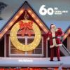 imageVINGLI 48 Inch Prelit Large Christmas Wreath Outdoor Christmas Wreath with 315 LED Lights for Garage Windows Christmas Door Wreath Decorations with Red Bow Timer Remote Control Plugin GoldGold