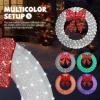imageVINGLI 48 Inch Prelit Large Christmas Wreath Outdoor Christmas Wreath with 315 LED Lights for Garage Windows Christmas Door Wreath Decorations with Red Bow Timer Remote Control Plugin GoldWhite