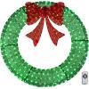 imageVINGLI 48 Inch Prelit Large Christmas Wreath Outdoor Christmas Wreath with 315 LED Lights for Garage Windows Christmas Door Wreath Decorations with Red Bow Timer Remote Control Plugin GoldGreen