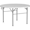 imageVINGLI 48quot Round BiFolding Commercial Table 4 Feet Portable Plastic Dining Card Table for Kitchen or Outdoor Party Wedding Event 1Pack1