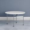 imageVINGLI 48quot Round BiFolding Commercial Table 4 Feet Portable Plastic Dining Card Table for Kitchen or Outdoor Party Wedding Event 1Pack1