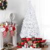 imageVINGLI 5 ft White Unlit Artificial Christmas Pine Tree Small Xmas Tree Holiday Party Decoration with Sturdy Metal Stand Full 600 Tips Branch for Indoor and Outdoor