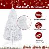 imageVINGLI 5 ft White Unlit Artificial Christmas Pine Tree Small Xmas Tree Holiday Party Decoration with Sturdy Metal Stand Full 600 Tips Branch for Indoor and Outdoor