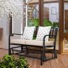 imageVINGLI 50 Inch Outdoor Glider Bench Metal Porch Rocking Seat for Outside Patio Yard Garden Lawn  23 Person