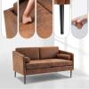 imageVINGLI 52quotW Deep Couches for Living Room Mini Modern Mid Century Tufted Futon Sofa Loveseat RetroVintage Microfiber 2 Club Seater Love Seat Sofas for Bedroom Office RV Loft Small Spaces Rustic