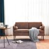 imageVINGLI 52quotW Deep Couches for Living Room Mini Modern Mid Century Tufted Futon Sofa Loveseat RetroVintage Microfiber 2 Club Seater Love Seat Sofas for Bedroom Office RV Loft Small Spaces Rustic