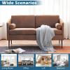 imageVINGLI 52quotW Deep Couches for Living Room Mini Modern Mid Century Tufted Futon Sofa Loveseat RetroVintage Microfiber 2 Club Seater Love Seat Sofas for Bedroom Office RV Loft Small Spaces Rustic