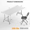 imageVINGLI 6 FT Plastic Folding Table Set with 8 Black Folding Chairs for Picnic Event Training Outdoor Activities at Home and Commercial Use1 table6 chairs
