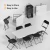 imageVINGLI 6 FT Plastic Folding Table Set with 8 Black Folding Chairs for Picnic Event Training Outdoor Activities at Home and Commercial Use1 table6 chairs