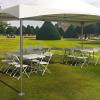 imageVINGLI 6 FT Plastic Folding Table Set with 8 White Folding Chairs for Picnic Event Training Outdoor Activities at Home and Commercial Use9 Pieces