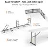 imageVINGLI 6 feet Plastic Folding BenchPortable inOutdoor Picnic Party Camping Dining Seat Garden Soccer Multipurpose Entertaining Activities Smooth HDPE Tabletop 1 Pack WhiteWhite