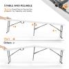 imageVINGLI 6 feet Plastic Folding BenchPortable inOutdoor Picnic Party Camping Dining Seat Garden Soccer Multipurpose Entertaining Activities Smooth HDPE Tabletop 1 Pack WhiteWhite