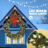imageVINGLI 60 Inch Prelit Outdoor Christmas Wreath Large Christmas Wreath with Lights 220 LED and 600 PVC Branches for Garage Green Wreath wBow Pine Cones Ornaments Remote Control Timer Plugin