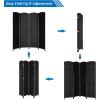 imageVINGLI 6Panels Tall Rattan Room Divider 6 FT Folding Privacy Screen Indoor Partition Wall Dividers Freestanding Hinged Space Separator Dark BrownBlack