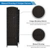 imageVINGLI 6Panels Tall Rattan Room Divider 6 FT Folding Privacy Screen Indoor Partition Wall Dividers Freestanding Hinged Space Separator Dark BrownBlack