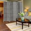 imageVINGLI 6Panels Tall Rattan Room Divider 6 FT Folding Privacy Screen Indoor Partition Wall Dividers Freestanding Hinged Space Separator Dark BrownGrey