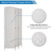 imageVINGLI 6Panels Tall Rattan Room Divider 6 FT Folding Privacy Screen Indoor Partition Wall Dividers Freestanding Hinged Space Separator Dark BrownWhite
