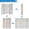 imageVINGLI 6Panels Tall Rattan Room Divider 6 FT Folding Privacy Screen Indoor Partition Wall Dividers Freestanding Hinged Space Separator Dark BrownWhite