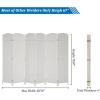 imageVINGLI 6Panels Tall Rattan Room Divider 6 FT Folding Privacy Screen Indoor Partition Wall Dividers Freestanding Hinged Space Separator Dark BrownWhite