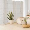 imageVINGLI 6Panels Tall Rattan Room Divider 6 FT Folding Privacy Screen Indoor Partition Wall Dividers Freestanding Hinged Space Separator Dark BrownWhite