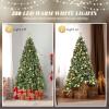 imageVINGLI 6ft Green Prelit Artificial Christmas Pine Tree with 250 Warm White Lights Xmas Tree Holiday Party Decorations with Sturdy Metal Stand Full 900 Tips Branch 8 Color Modes