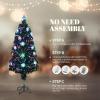 imageVINGLI 6ft Prelit Fiber Optic Artificial Christmas Tree wMulticolor LED Lights Snowflakes ampamp Top Star Lighted Xmas Tree for Indoor Holiday Home Decoration4FT