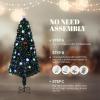 imageVINGLI 6ft Prelit Fiber Optic Artificial Christmas Tree wMulticolor LED Lights Snowflakes ampamp Top Star Lighted Xmas Tree for Indoor Holiday Home Decoration7in