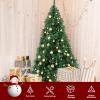 imageVINGLI 7 ft Green Unlit Artificial Christmas Pine Tree Xmas Tree Holiday Party Decoration with Sturdy Metal Stand Full 1450 Tips Branch for Indoor and Outdoor