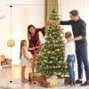 imageVINGLI 75ft PreLit Aspen Artificial Christmas Tree with LED Lights Realistic Christmas Tree w1458 PEampampPVC Branch Tips Metal Stand Indoor Outdoor Holiday Decor6 FT