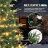 imageVINGLI 75ft PreLit Aspen Artificial Christmas Tree with LED Lights Realistic Christmas Tree w1458 PEampampPVC Branch Tips Metal Stand Indoor Outdoor Holiday Decor7ft 6in