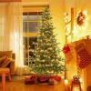imageVINGLI 75ft PreLit Aspen Artificial Christmas Tree with LED Lights Realistic Christmas Tree w1458 PEampampPVC Branch Tips Metal Stand Indoor Outdoor Holiday Decor7ft 6in