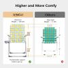 imageVINGLI Aluminum Patio Lawn Chairs Folding Set of 2 with Detachable Cup Holder Webbed Beach Chair Folding Chair Outdoor Portable Camping Chair for Yard Garden Blue alulawnchairYellow