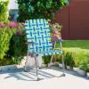 imageVINGLI Aluminum Patio Lawn Chairs Folding Set of 2 with Detachable Cup Holder Webbed Beach Chair Folding Chair Outdoor Portable Camping Chair for Yard Garden Blue alulawnchairBlueGreen