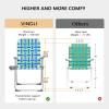 imageVINGLI Aluminum Patio Lawn Chairs Folding Set of 2 with Detachable Cup Holder Webbed Beach Chair Folding Chair Outdoor Portable Camping Chair for Yard Garden Blue alulawnchairBlueGreen