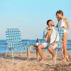 imageVINGLI Aluminum Patio Lawn Chairs Folding Set of 2 with Detachable Cup Holder Webbed Beach Chair Folding Chair Outdoor Portable Camping Chair for Yard Garden Blue alulawnchairBlueGreen
