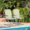 imageVINGLI Aluminum Patio Lawn Chairs Folding Set of 2 with Detachable Cup Holder Webbed Beach Chair Folding Chair Outdoor Portable Camping Chair for Yard Garden Blue alulawnchairYellow