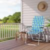 imageVINGLI Aluminum Patio Lawn Chairs Folding Set of 2 with Detachable Cup Holder Webbed Beach Chair Folding Chair Outdoor Portable Camping Chair for Yard Garden Blue alulawnchairBlueGreen