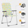 imageVINGLI Aluminum Patio Lawn Chairs Folding Set of 2 with Detachable Cup Holder Webbed Beach Chair Folding Chair Outdoor Portable Camping Chair for Yard Garden Blue alulawnchairYellow