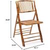 imageVINGLI Bamboo Folding Chair Foldable Dining Wood Chairs Comfortable Seat for Outdoor ampamp Indoor Patio Porch Wedding Party Event 2 PackSet of 1
