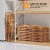 imageVINGLI Bamboo Folding Chair Foldable Dining Wood Chairs Comfortable Seat for Outdoor ampamp Indoor Patio Porch Wedding Party Event 2 PackSet of 2