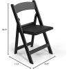 imageVINGLI Black Resin Plastic Folding Chair with Padding Seat Weight Capacity to 350 lbs for Indoor Ourdoor Use 1 PC