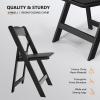 imageVINGLI Black Resin Plastic Folding Chair with Padding Seat Weight Capacity to 350 lbs for Indoor Ourdoor Use 1 PC