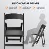 imageVINGLI Black Resin Plastic Folding Chair with Padding Seat Weight Capacity to 350 lbs for Indoor Ourdoor Use 1 PC