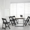 imageVINGLI Black Resin Plastic Folding Chair with Padding Seat Weight Capacity to 350 lbs for Indoor Ourdoor Use 1 PC