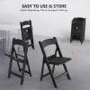 imageVINGLI Black Resin Plastic Folding Chair with Padding Seat Weight Capacity to 350 lbs for Indoor Ourdoor Use 1 PC