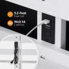 imageVINGLI Bunk Bed Twin Over Twin with 2 Storage DrawersRGB LEDCharging Station Convertible Solid Wood Bunk Bed Frame with Ladders WhiteWhite